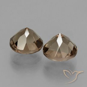 Gemas de cuarzo ahumado Marrón claro medio natural de 3.53 ct, Redondo, VS