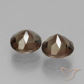 Gemas de cuarzo ahumado Marrón cálido natural de 3.66 ct, Redondo, VS