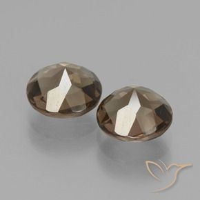 Gemas de cuarzo ahumado Marrón cálido natural de 3.34 ct, Redondo, VS