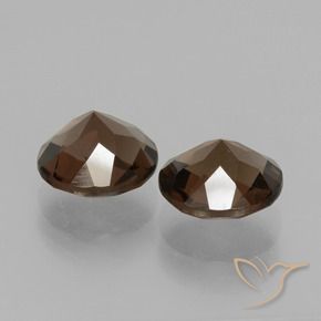 Gemas de cuarzo ahumado Marrón jengibre natural de 3.21 ct, Redondo, VS