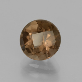 Cuarzo Ahumado Marrón cálido natural de 1.98 ct, Corte Redondo, VS