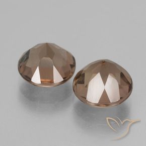 Gemas de cuarzo ahumado Marrón jengibre natural de 3.81 ct, Redondo, VS