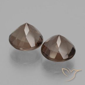 Gemas de cuarzo ahumado Marrón medio natural de 3.84 ct, Redondo, VVS-VS