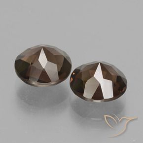 Gemas de cuarzo ahumado Marrón nogal natural de 3.58 ct, Redondo, VS