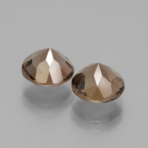 Gemas de cuarzo ahumado marrón natural de 3,71 ct, corte redondo, VS