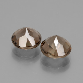 Gemas de Cuarzo Ahumado Marrón chocolate natural de 3.82 ct, Corte Redondo, VS