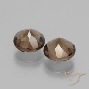 Gemas de cuarzo ahumado Marrón medio natural de 3.54 ct, Redondo, VS