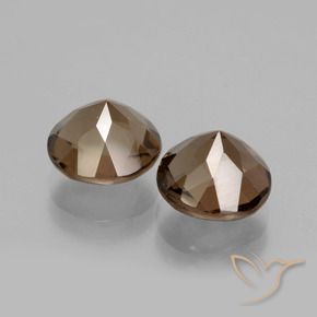 Gemas de cuarzo ahumado Marrón chocolate natural de 3.78 ct, Redondo, VS
