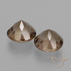 Gemas de cuarzo ahumado Marrón natural de 3.72 ct, Redondo, VS
