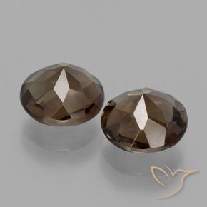 Gemas de cuarzo ahumado Marrón nogal natural de 3.30 ct, Redondo, VS
