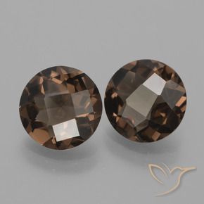 Gemas de cuarzo ahumado Marrón nogal natural de 2.80 ct, Redondo, VS
