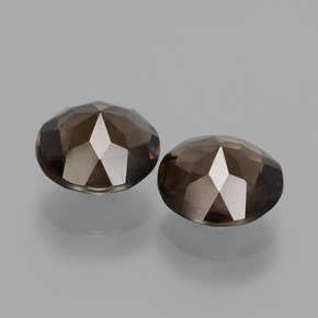 Gemas de Cuarzo Ahumado Marrón medio natural de 3.08 ct, Corte Redondo, VS