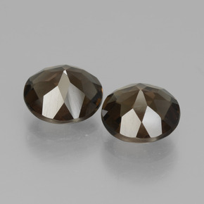 Gemas de Cuarzo Ahumado Marrón natural de  ct, Corte Redondo, VS