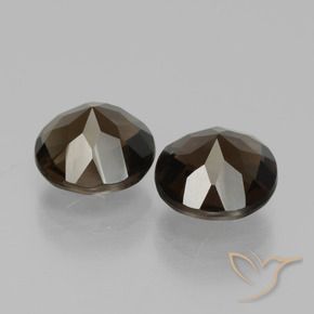 Gemas de cuarzo ahumado Azul oscuro natural de 3.62 ct, Redondo, VS
