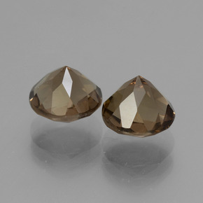 Gemas de cuarzo ahumado marrón natural de 4,14 ct, corte redondo, VVS-VS