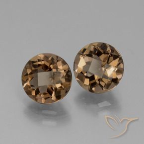 Gemas de cuarzo ahumado Marrón chocolate natural de 3.59 ct, Redondo, VS
