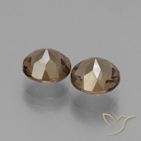 Gemas de cuarzo ahumado Marrón chocolate natural de 3.59 ct, Redondo, VS