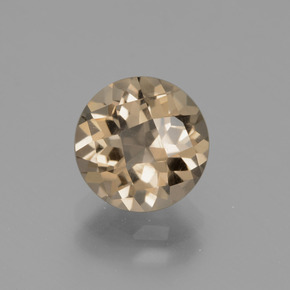 Cuarzo Ahumado Marrón natural de 1.96 ct, Corte Redondo, VS