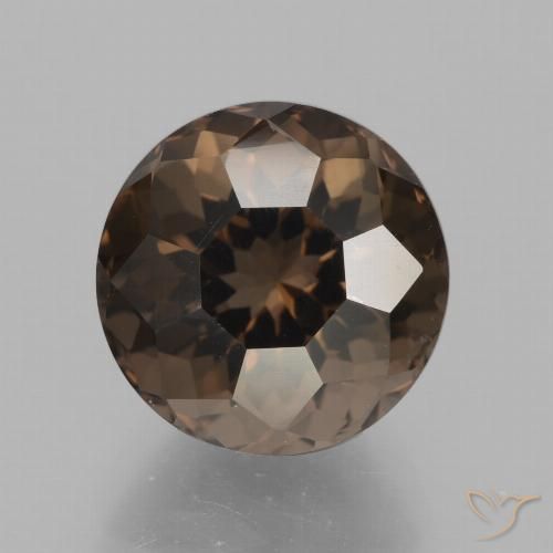 5.57ct Natural Marrón sombra cuarzo ahumado, Redondo, VVS