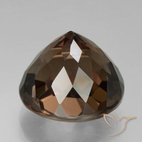 cuarzo ahumado Marrón chocolate natural de 10.75 ct, Redondo, VVS