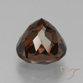 cuarzo ahumado Marrón oscuro natural de 10.68 ct, Redondo, VS