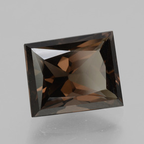 Cuarzo ahumado marrón natural de 5,12 ct, baguette, VVS