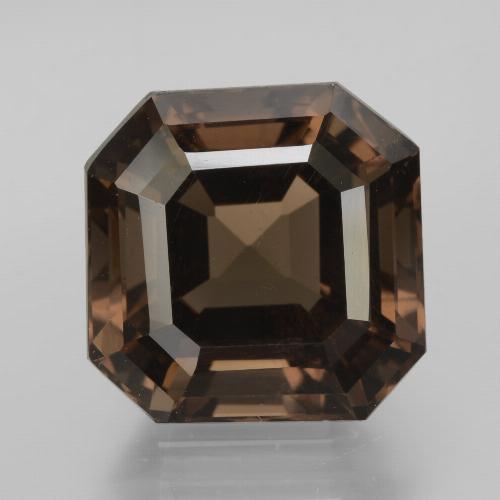 Cuarzo ahumado marrón natural de 8,90 ct, corte esmeralda, VS