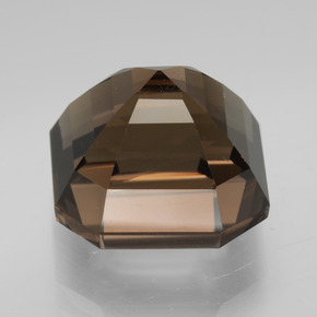 Cuarzo ahumado marrón natural de 8,90 ct, corte esmeralda, VS