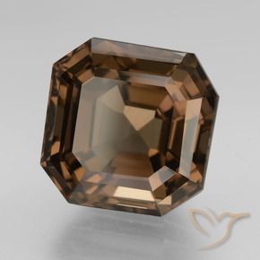 cuarzo ahumado Marrón oscuro natural de 7.94 ct, Corte Octágono / Esmeralda, VVS