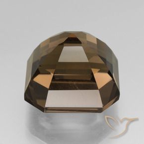 cuarzo ahumado Marrón oscuro natural de 7.94 ct, Corte Octágono / Esmeralda, VVS