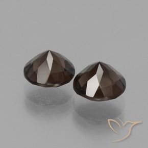 Gemas de cuarzo ahumado Marrón sombra natural de 3.83 ct, Redondo, VVS-VS