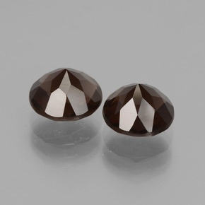Gemas de cuarzo ahumado marrón natural de 3,63 ct, corte redondo, VS