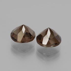Gemas de cuarzo ahumado marrón natural de 3,76 ct, corte redondo, VS