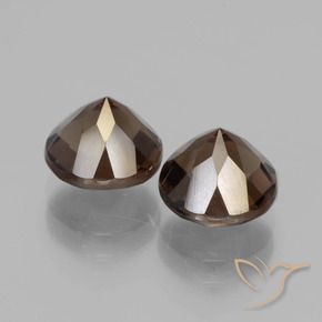 Gemas de cuarzo ahumado Marrón medio natural de 3.91 ct, Redondo, VVS-VS