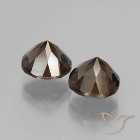 Gemas de cuarzo ahumado Marrón medio natural de 3.85 ct, Redondo, VVS-VS