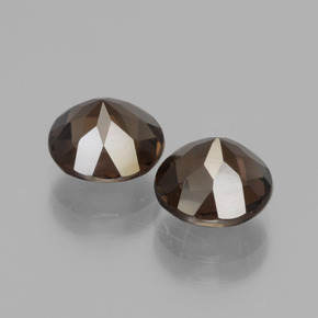 Gemas de Cuarzo Ahumado Marrón nogal natural de 3.56 ct, Corte Redondo, VVS