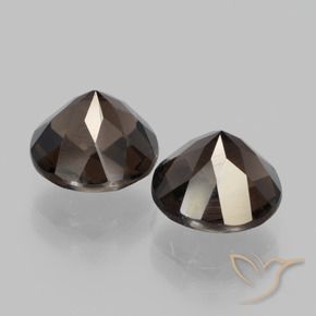 Gemas de cuarzo ahumado Azul oscuro natural de 3.89 ct, Redondo, VS