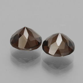 Gemas de cuarzo ahumado marrón natural de 3,72 ct, corte redondo, VVS-VS