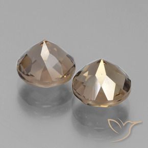 Gemas de cuarzo ahumado Marrón cálido natural de 3.92 ct, Redondo, VVS-VS