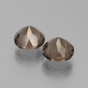 Gemas de cuarzo ahumado marrón cálido natural de 3,53 ct, corte redondo, VS