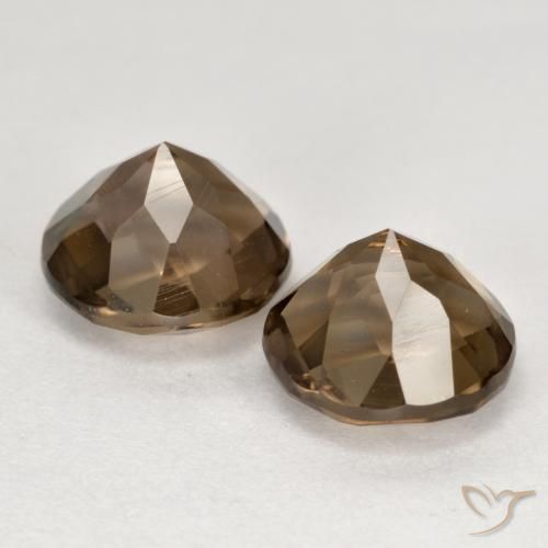 Gemas de cuarzo ahumado Marrón cálido natural de 3.72 ct, Redondo, VVS-VS