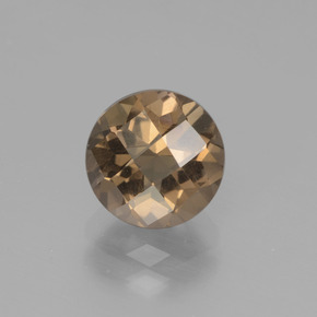Cuarzo Ahumado Marrón natural de 1.89 ct, Corte Redondo, VS