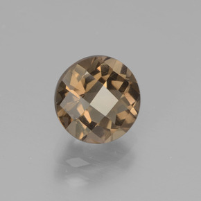 Cuarzo Ahumado Marrón natural de 1.89 ct, Corte Redondo, VS