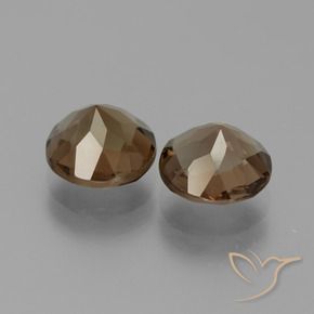 Gemas de cuarzo ahumado Marrón chocolate natural de 3.55 ct, Redondo, VS