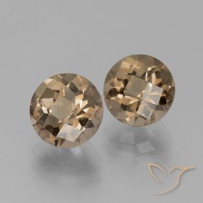 Gemas de cuarzo ahumado Marrón cálido natural de 4.07 ct, Redondo, VVS-VS