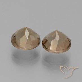 Gemas de cuarzo ahumado Marrón cálido natural de 4.07 ct, Redondo, VVS-VS
