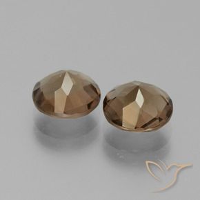 Gemas de cuarzo ahumado Marrón chocolate natural de 3.27 ct, Redondo, VVS-VS