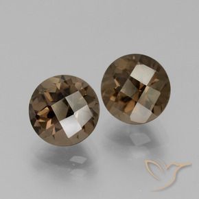Gemas de cuarzo ahumado Marrón cálido natural de 3.99 ct, Redondo, VS
