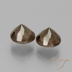 Gemas de cuarzo ahumado Marrón cálido natural de 3.99 ct, Redondo, VS