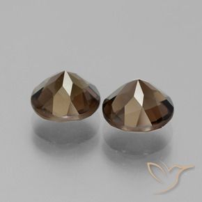 Gemas de cuarzo ahumado Marrón oscuro natural de 3.58 ct, Redondo, VS